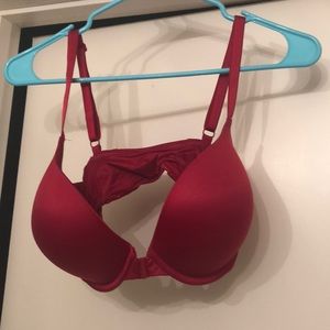 Red corset detail Victoria Secrets Bra
